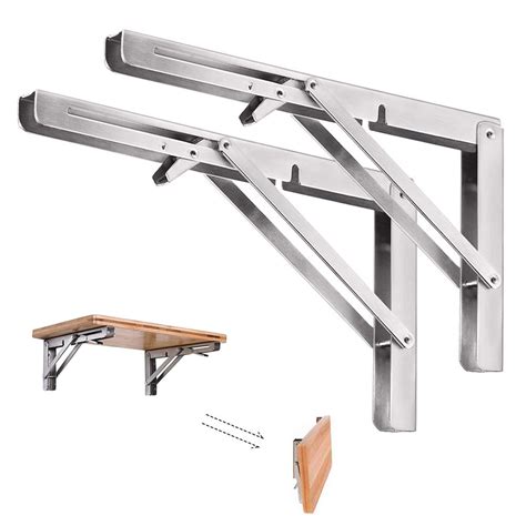 folding metal wall brackets|wall mounted folding up brackets.